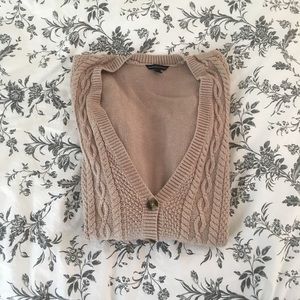 American Eagle Beige Knit Cardigan
